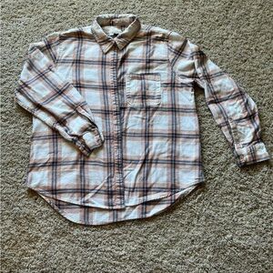 Target Universal Thread Brown and White Button Down Shirt